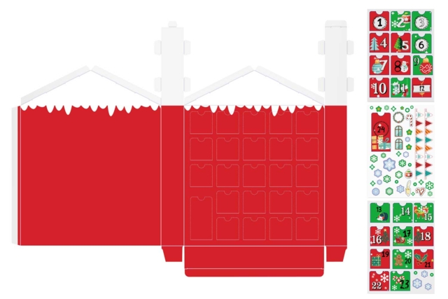 Advent Calendar in Sturdy Card + Stickers - 2 - Advent Calendars - 10doigts.com - Calendriers de l'Avent à décorer - 10doigts.fr