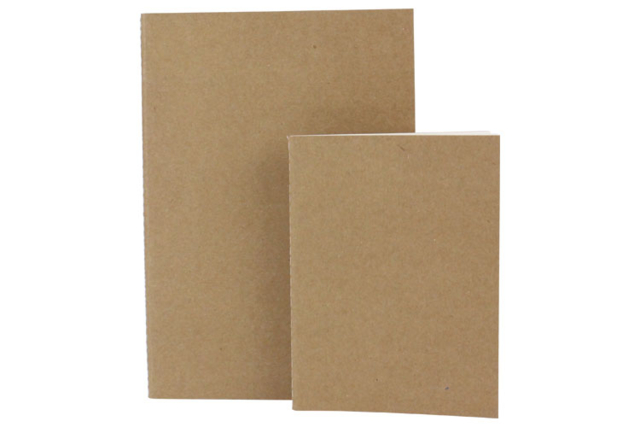 White Notebook, Kraft Cover - 1 - Albums and Notebooks - 10doigts.com - Albums et carnets à personnaliser - 10doigts.fr
