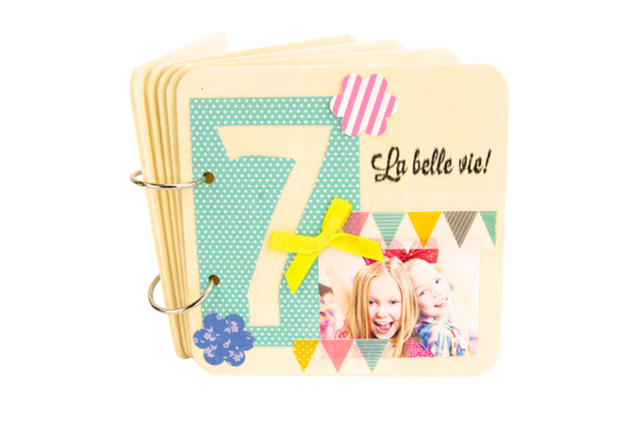 Square Wooden Photo Album - 2 - Albums and Notebooks - 10doigts.com - Albums et carnets à personnaliser - 10doigts.fr