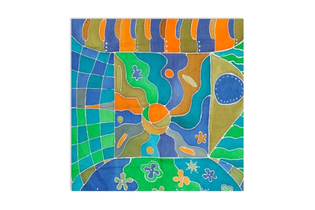 Silk Square 28 x 28 cm - 2 - Silk Painting - 10doigts.com - Peinture sur soie - 10doigts.fr