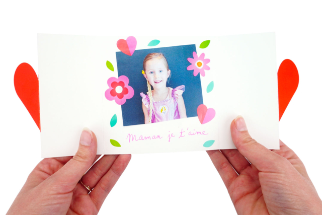 Heart Cards with Hidden Message + Envelopes - 6 Cards - 4 - Mother's Day Cards - 10doigts.com - Cartes de Fête des Mères : modèles et kits créatifs à fabriquer - 10doigts.fr