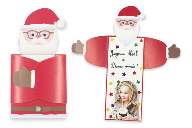 Christmas Card Kit "Cuddle" - 6 Cards - 2 - Christmas Creative Kits for Children - 10doigts.com - Kits créatifs de Noël pour les enfants - 10doigts.fr