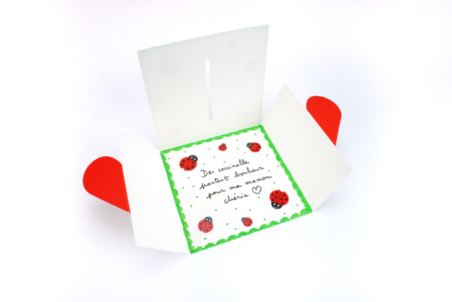 Heart Cards with Hidden Message + Envelopes - 6 Cards - 7 - Mother's Day Cards - 10doigts.com - Cartes de Fête des Mères : modèles et kits créatifs à fabriquer - 10doigts.fr