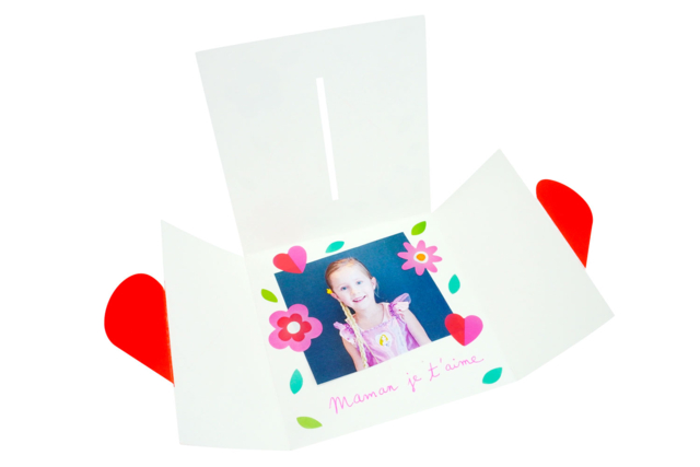 Heart Cards with Hidden Message + Envelopes - 6 Cards - 3 - Mother's Day Cards - 10doigts.com - Cartes de Fête des Mères : modèles et kits créatifs à fabriquer - 10doigts.fr