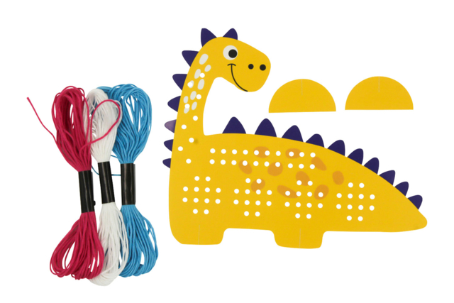 tarjeta dino tejido - Kits Mercerie - 10doigts.fr