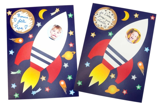 Rocket Card Kit + Hidden Message - 6 Cards - 1 - Card Making Kits - 10doigts.com - Kits carteries - 10doigts.fr