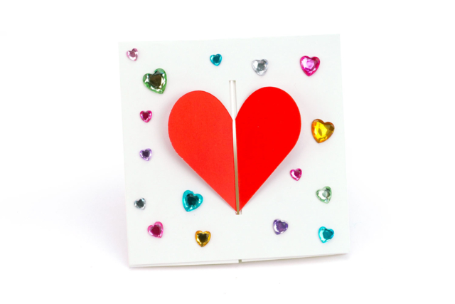 Heart Cards with Hidden Message + Envelopes - 6 Cards - 2 - Mother's Day Cards - 10doigts.com - Cartes de Fête des Mères : modèles et kits créatifs à fabriquer - 10doigts.fr