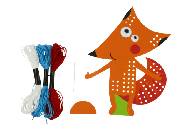 Cartón zorro a tejer 5 x 2.5 cm - Kits Mercerie - 10doigts.fr