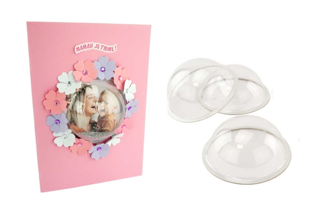 Transparent Adhesive Domes - 6 Pieces - 1 - Transparent Plastic - 10doigts.com - Plastique Transparent - 10doigts.fr