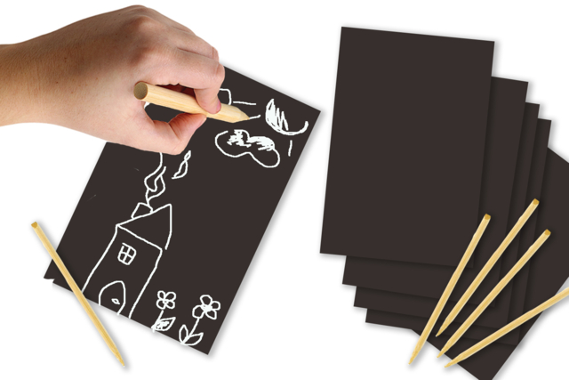 Scratch Cards with White Background - 5 Cards - 0 - Scratch and Punch Cards - 10doigts.com - Cartes à gratter et à poinçonner : révélez votre créativité en relief - 10doigts.fr