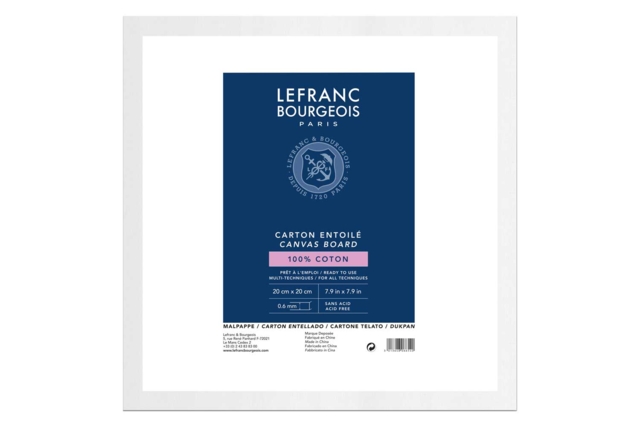 Stretched canvas board Lefranc Bourgeois – 20 x 20 cm - Châssis et Cartons toilés - 10doigts.fr