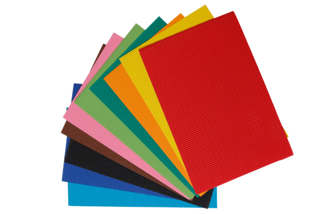 cartón ondulado 10 colores - Carton ondulé - 10doigts.fr