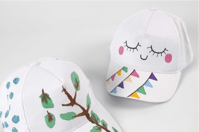 Customizable White Cap - 2 - Cotton, Linen - Textiles - 10doigts.com - Coton, lin - Textiles - 10doigts.fr