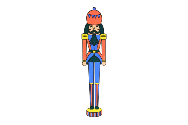 Coloring Nutcracker Set, 40 cm - 4 Pieces - 4 - Christmas New Arrivals - 10doigts.com - Supports de Noël à décorer - 10doigts.fr