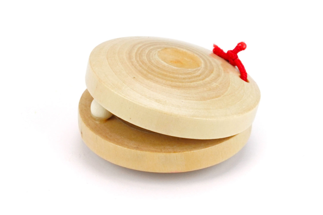 Wooden Castanets - 2 Pieces - 3 - Wooden Instruments - 10doigts.com - Instruments de musique en bois à décorer - 10doigts.fr