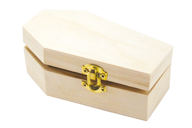 Wooden Coffin Box - 1 - Halloween Decoration Stands - 10doigts.com - Supports d'Halloween à décorer - 10doigts.fr