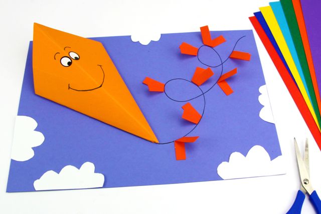 Cometas 3D de papel - Papiers colorés - 10doigts.fr