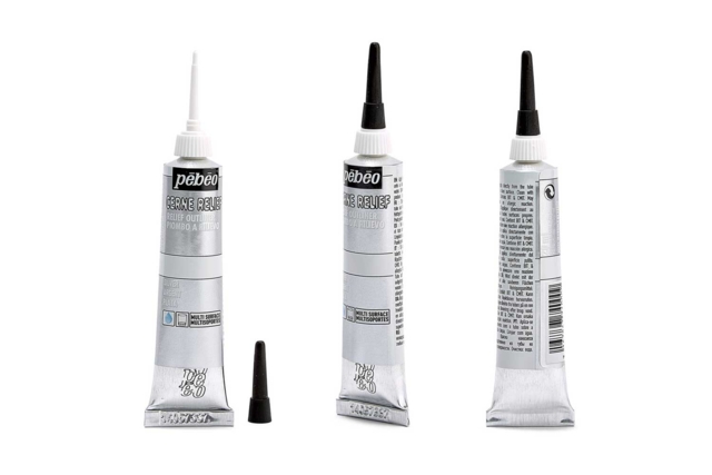 Relief Paste - Silver - 4 - Glass and Ceramics Paint - 10doigts.com - Peinture verre et faïence - 10doigts.fr
