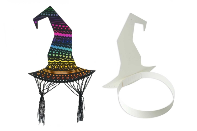 tarjeta de rascar con forma de bruja - Kits créatifs Halloween - 10doigts.fr
