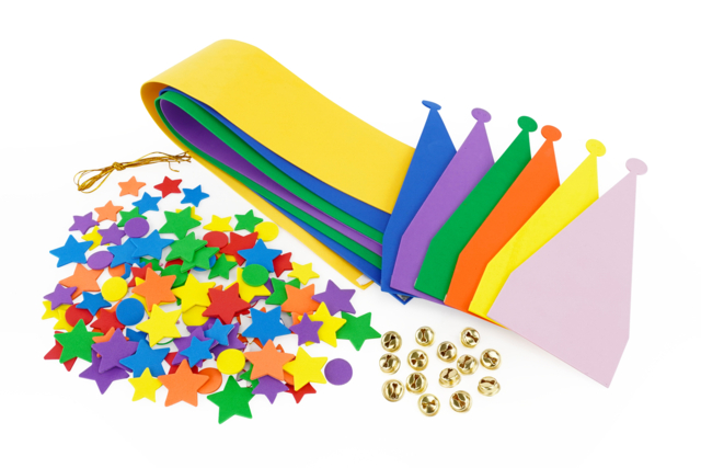 Sombreros arlequín para fabricar - 4 sombreros - Kits créatifs Carnaval - Activités manuelles et de bricolage pour Carnaval - 10doigts.fr