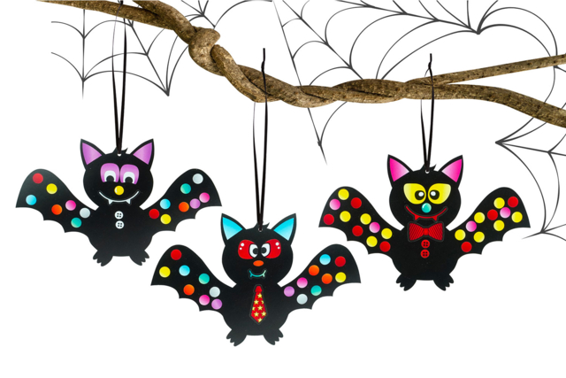 murciélagos y gomets - Kits créatifs Halloween - 10doigts.fr
