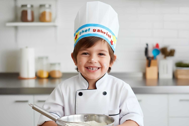 White Chef Hats - 6 Pieces - 3 - Kitchen Items - 10doigts.com - Objets pour la cuisine à personnaliser pour votre décoration - 10doigts.fr