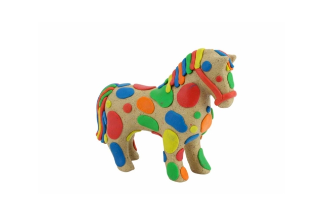 Paper Mache Horse 12 cm - 2 - Cardboard Animals - 10doigts.com - Animaux en carton - 10doigts.fr
