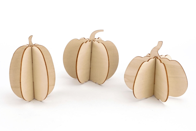3D Wooden Pumpkins - 3 Pieces - 1 - Home Decor - 10doigts.com - Home Déco - 10doigts.fr