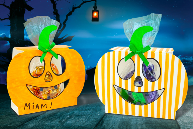 calabazas de cartón - Sacs à bonbons Halloween - 10doigts.fr