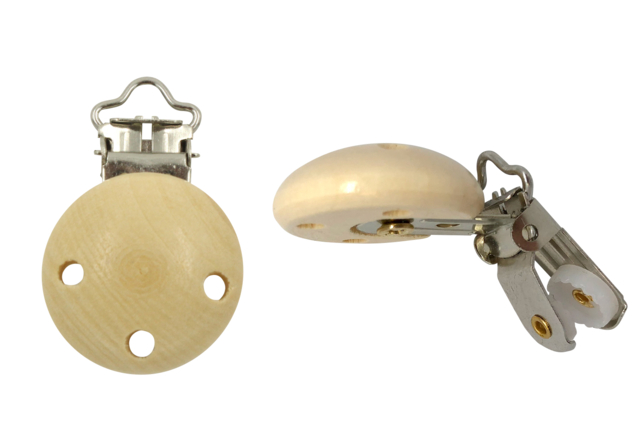 Natural Wooden Clip - 3 - Brooches - 10doigts.com - Broches - 10doigts.fr