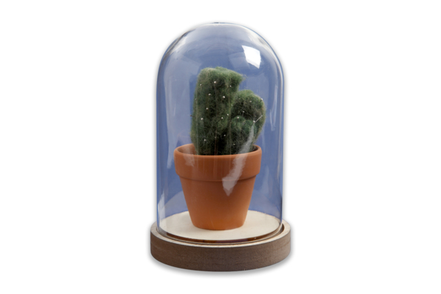 Clear dome with Wooden Base - 18 cm - 5 - Christmas Wooden Objects - 10doigts.com - Décorations de Noël en bois - 10doigts.fr