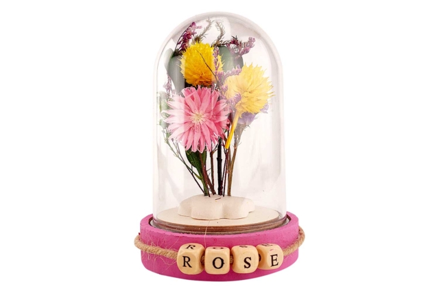 Dome and Wooden Base 12 cm - 3 - Snow globe, Bell - 10doigts.com - Boules à neige et cloches à décorer - 10doigts.fr