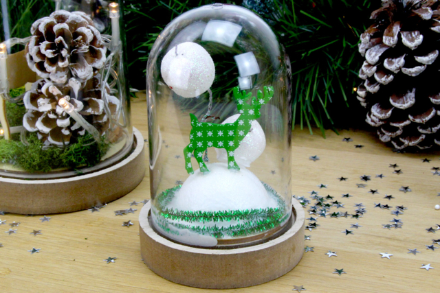 Dome and Wooden Base 12 cm - 5 - Snow globe, Bell - 10doigts.com - Boules à neige et cloches à décorer - 10doigts.fr