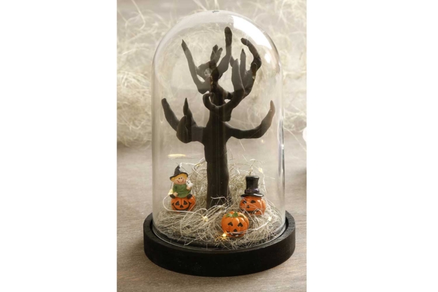Clear dome with Wooden Base - 18 cm - 2 - Christmas Wooden Objects - 10doigts.com - Décorations de Noël en bois - 10doigts.fr