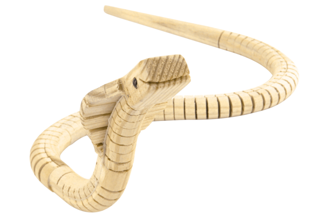 Natural Wooden Cobra - 1 - Wooden Animals - 10doigts.com - Animaux en bois à décorer - 10doigts.fr