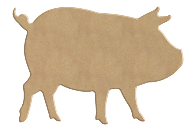 Decorative Wooden Pig - 1 - Wooden Animals - 10doigts.com - Animaux en bois à décorer - 10doigts.fr