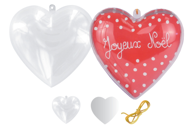 Transparent Plastic Hearts - 10 Pieces - 1 - Fillable Shapes - Plastic - 10doigts.com - Formes à garnir - Plastique - 10doigts.fr