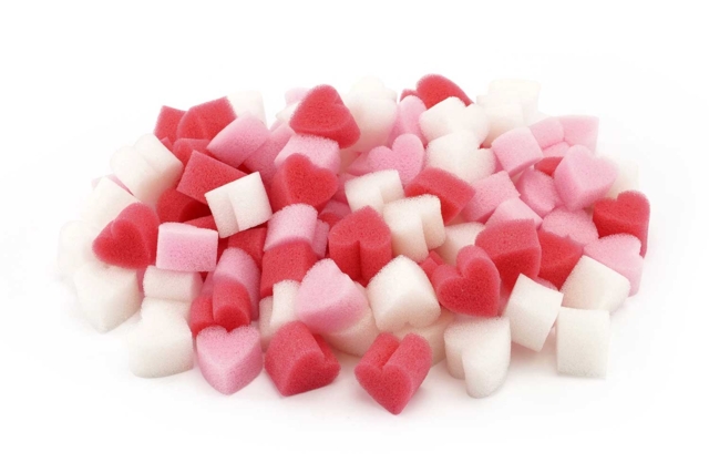 3D Foam Hearts - 100 Pieces - 1 - Heart Decorations - 10doigts.com - Décorations coeurs pour des créations pleines d'amour - 10doigts.fr
