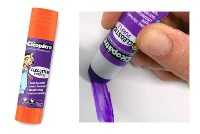 Purple Cléopâtre Glue Stick - 1 - School Glues - 10doigts.com - Colles scolaires : bâton, blanche, gel et colle forte - 10doigts.fr