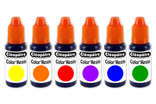 Dyes for Resins - 6 Colors - 0 - Resin - Molding and Casting - 10doigts.com - Résine - Modelage et moulage - 10doigts.fr