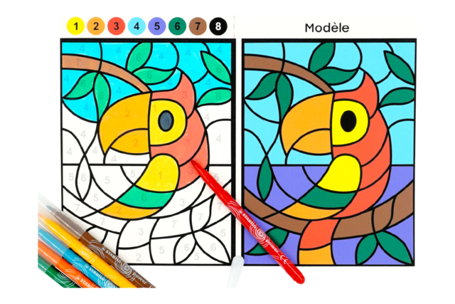 Coloring by Numbers: Choose Your Theme - 1 - Coloring Shapes and Drawings - 10doigts.com - Coloriage - 10doigts.fr