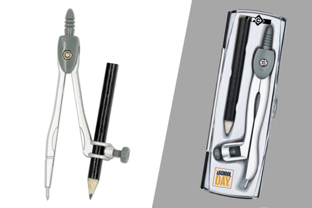 compás de acero infantil para la vuelta al cole en clase - Accessoires de dessin : les outils indispensables des jeunes artistes - 10doigts.fr