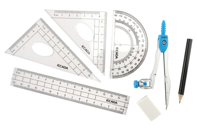 compás regla transportador escuadra - Accessoires de dessin : les outils indispensables des jeunes artistes - 10doigts.fr