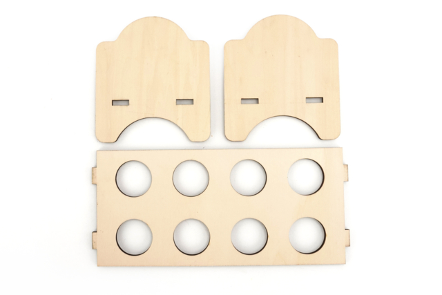Wooden Stand for 8 Eggs - 2 - Easter Decor Supports - 10doigts.com - Supports de Pâques à décorer - 10doigts.fr