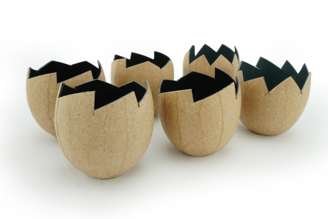 Paper Mâché Egg Shells - 6 pcs - 1 - Easter Decor Supports - 10doigts.com - Supports de Pâques à décorer - 10doigts.fr
