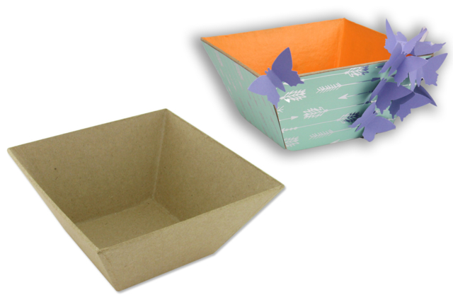Paper Maché Catch-All Basket - 1 - Kitchen Items - 10doigts.com - Objets pour la cuisine à personnaliser pour votre décoration - 10doigts.fr