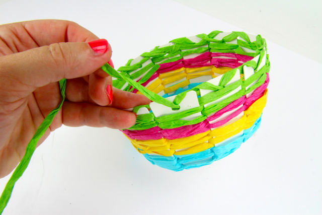 canasta pascua rafia - Kits créatifs Pâques - 10doigts.fr