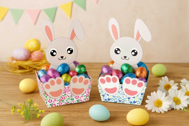 Cestas de conejos de Pascua - Paniers de Pâques - 10doigts.fr