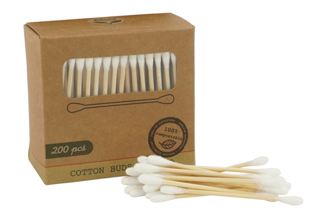 Bamboo Cotton Swabs - 200 Pieces - 1 - Foam Stamps, Sponges - 10doigts.com - Accessoires de peintures - 10doigts.fr