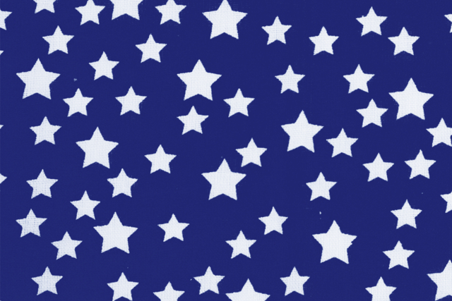 White Star Fabric Coupon on Blue Background - 43 x 53 cm - 1 - Fabric Coupons - 10doigts.com - Coupons de tissus - 10doigts.fr